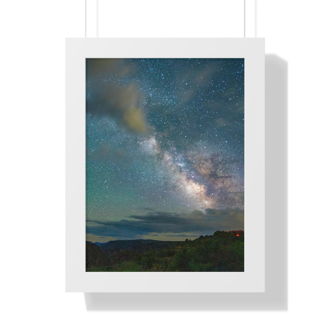 Milky Way Through the Clouds Part 1 - Framed Print