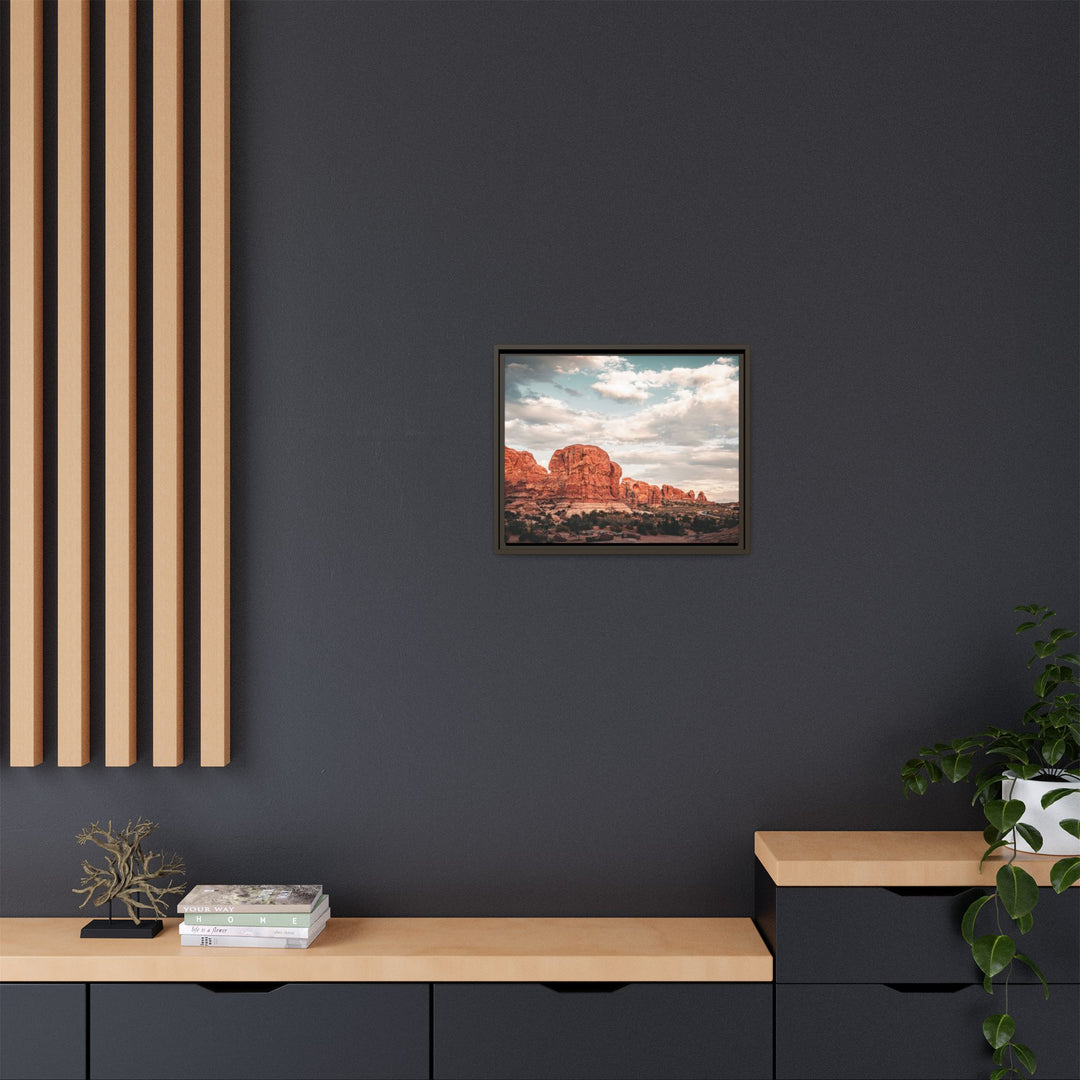 A Desert Sunset | Patience | Framed Matte Canvas Art Print | Elemental Escape Collection