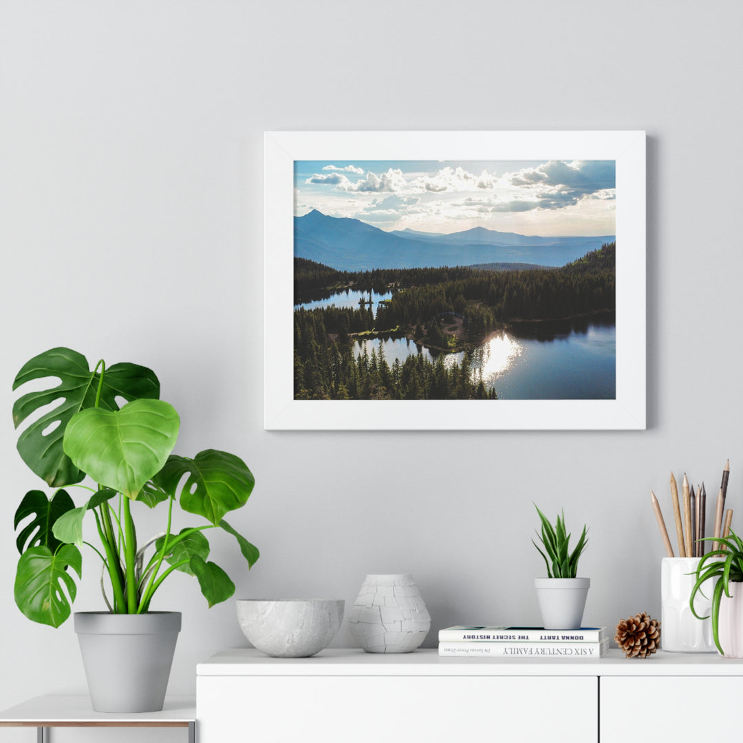 Cool Mountain Lakes - Framed Print