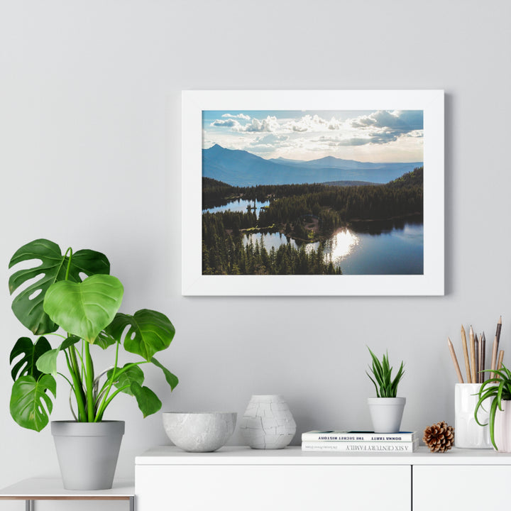 Cool Mountain Lakes - Framed Print
