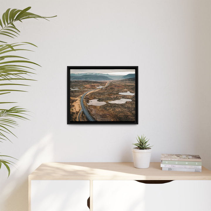 A Road Worth Traveling | Freedom | Framed Matte Canvas Art Print | Elemental Escape Collection