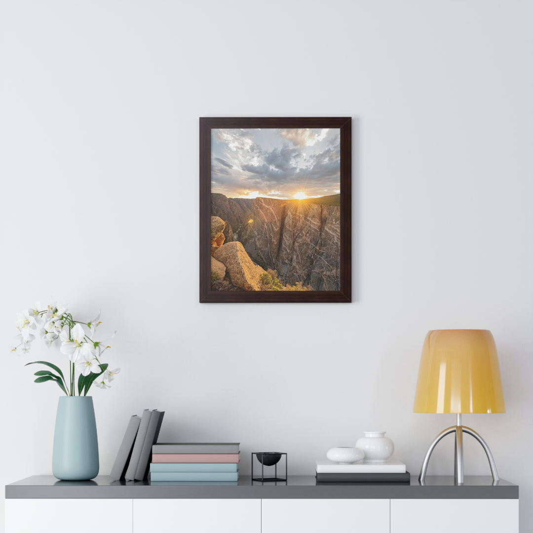 Painted Wall at Sunset Part 2 - Framed Print