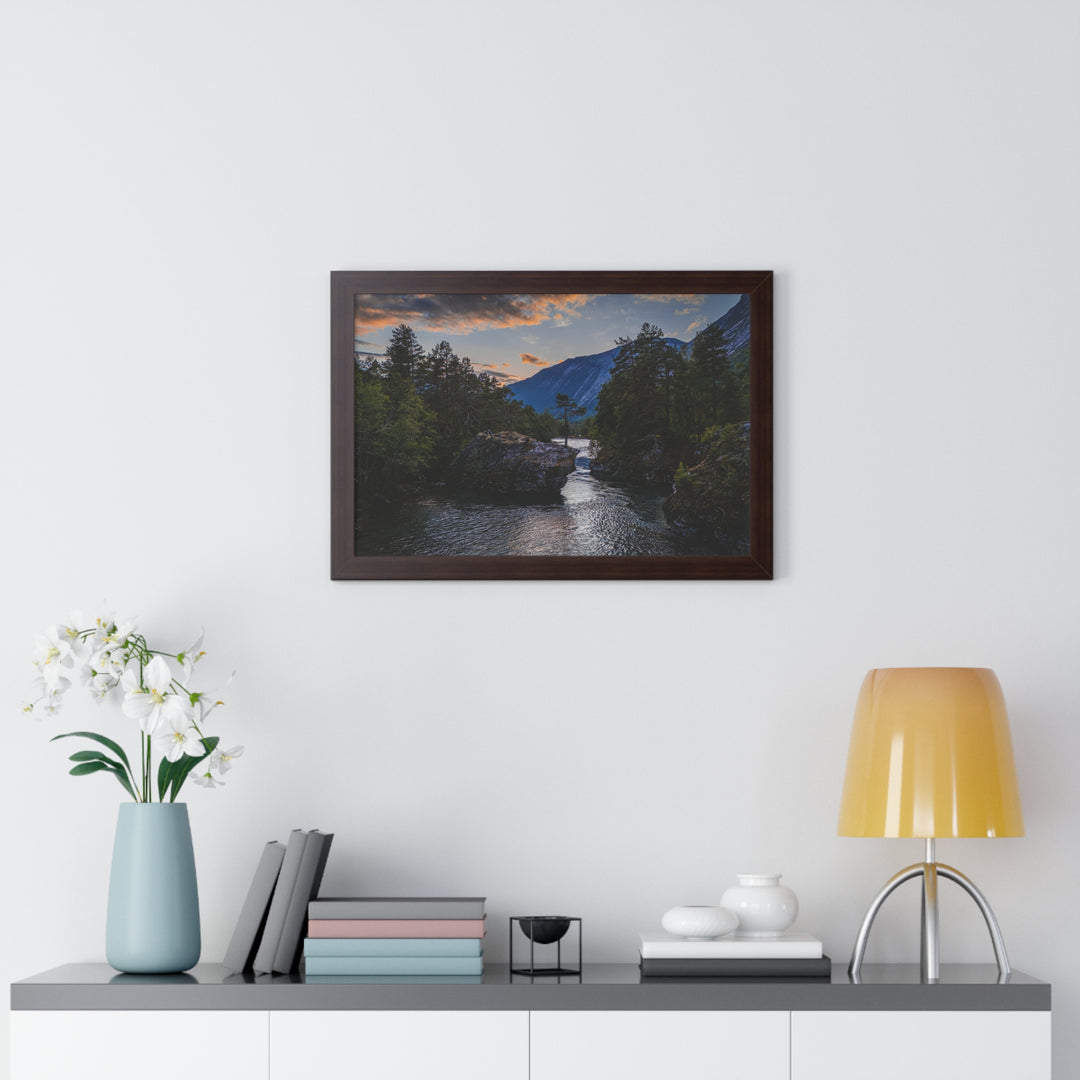 Whispering Waters at Dusk - Framed Print