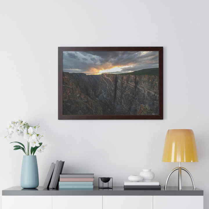 Painted Wall at Sunset Part 1 - Framed Print