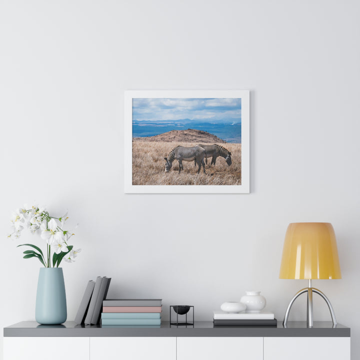 Zebra-Striped Expanse - Framed Print