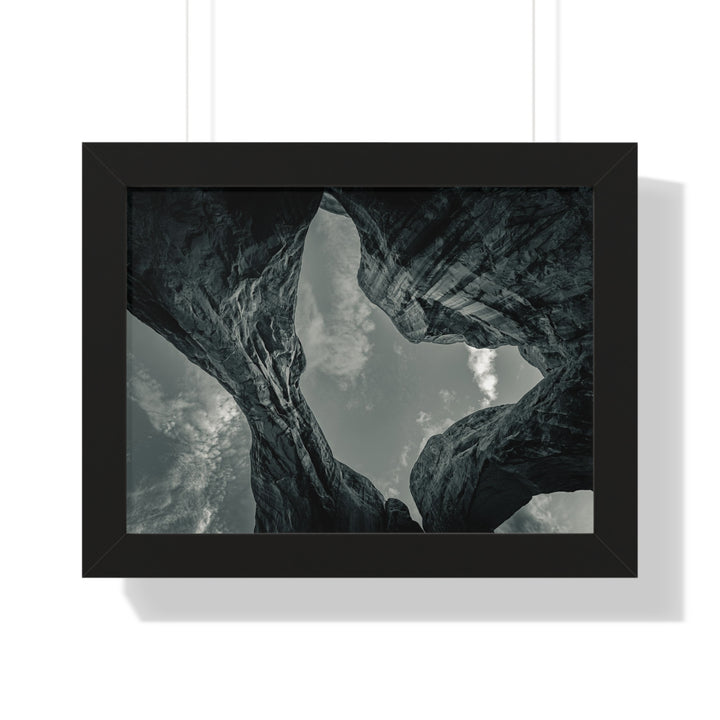 Natural Frames Part 3 in Black and White - Framed Print
