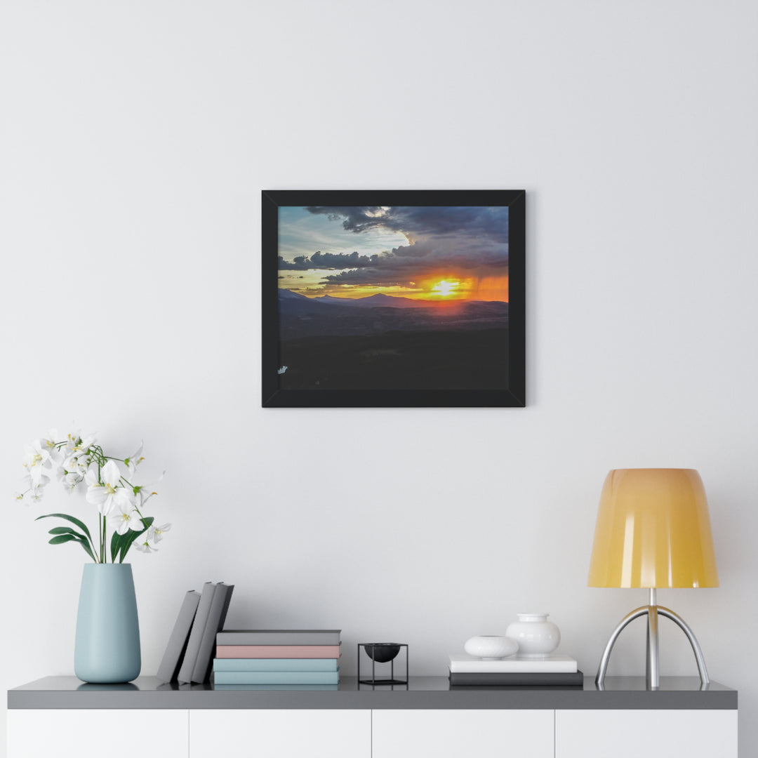 Rainy Sunset - Framed Print