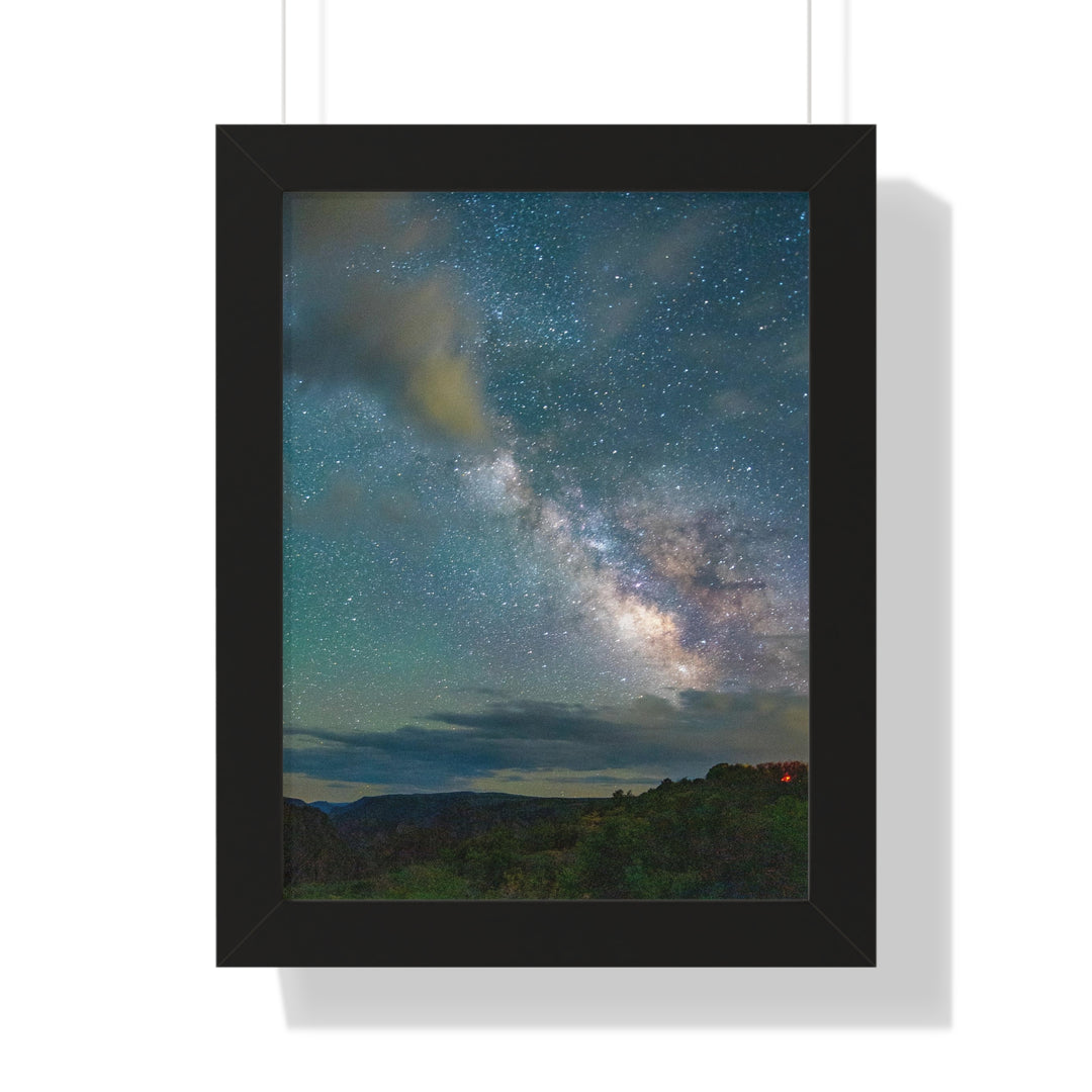 Milky Way Through the Clouds Part 1 - Framed Print