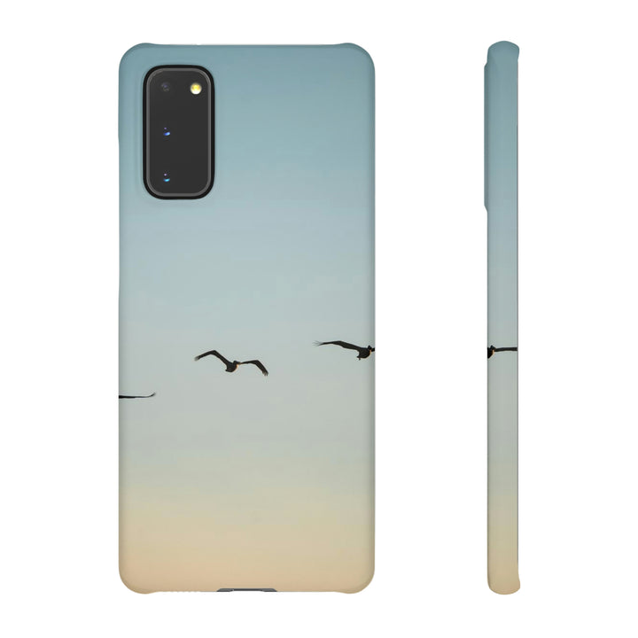 Brown Pelicans in Flight - Phone Case