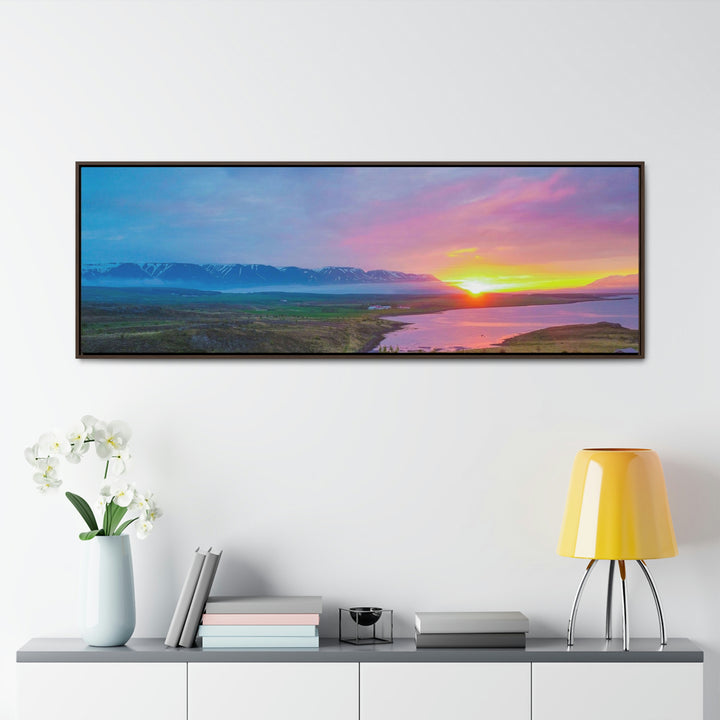 Sunset Over the Fjord Part 2 - Canvas with Frame