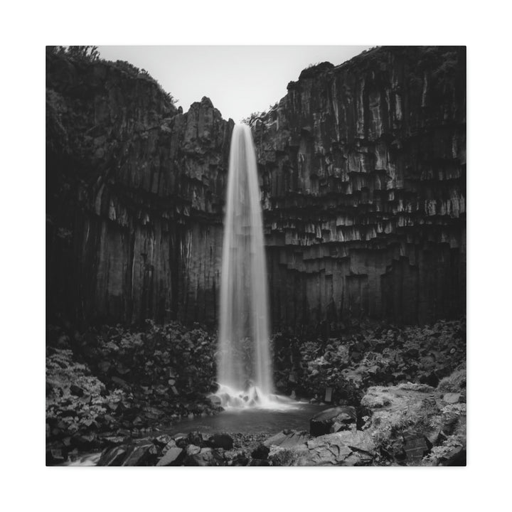 Svartifoss in Black and White - Canvas