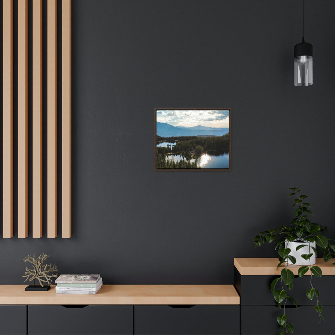 Cool Mountain Lakes - Canvas with Frame