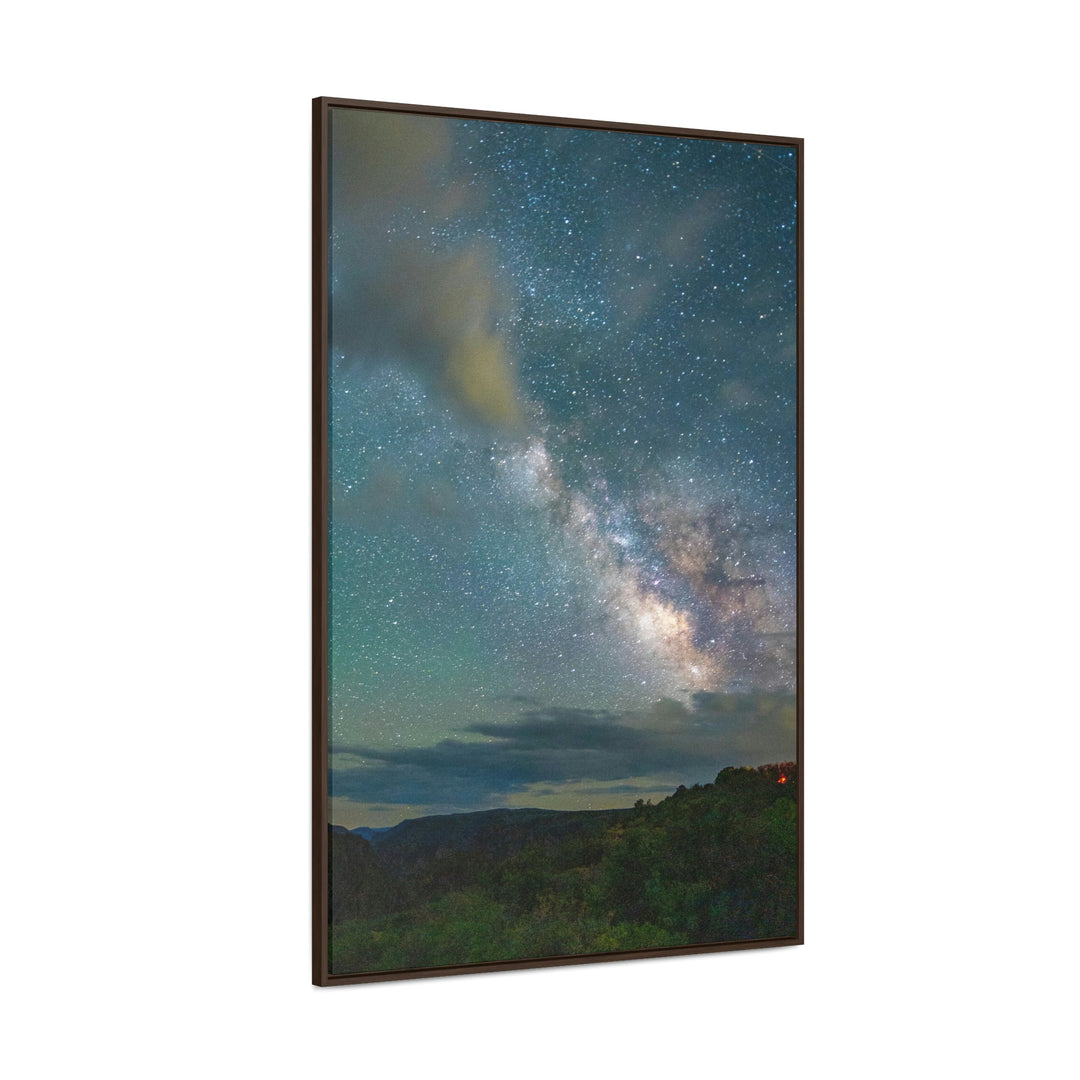 Milky Way Through the Clouds Part 1 - Canvas with Frame