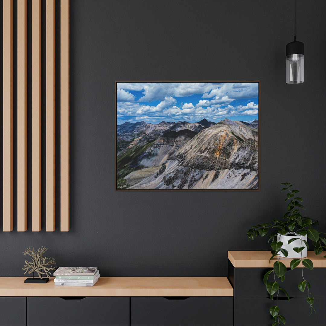 Imogene Pass From the Air - Canvas with Frame