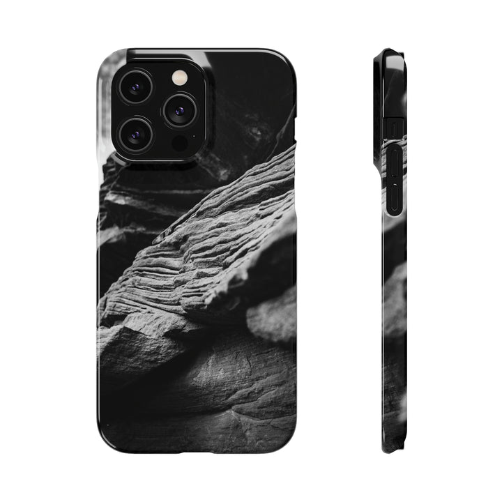 Layers of Rock in Black and White - Phone Case