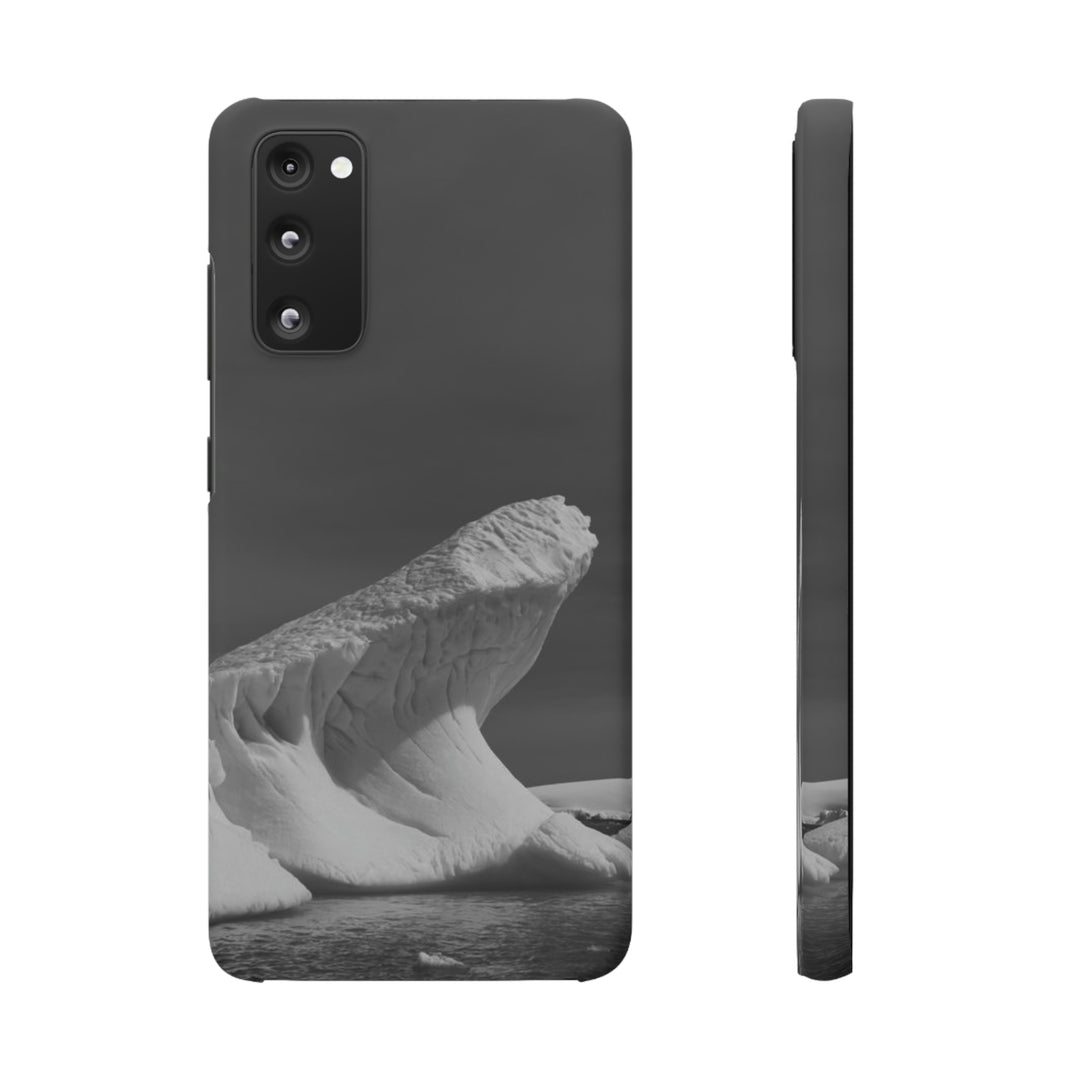 The Angles of an Iceberg in Black and White - Phone Case