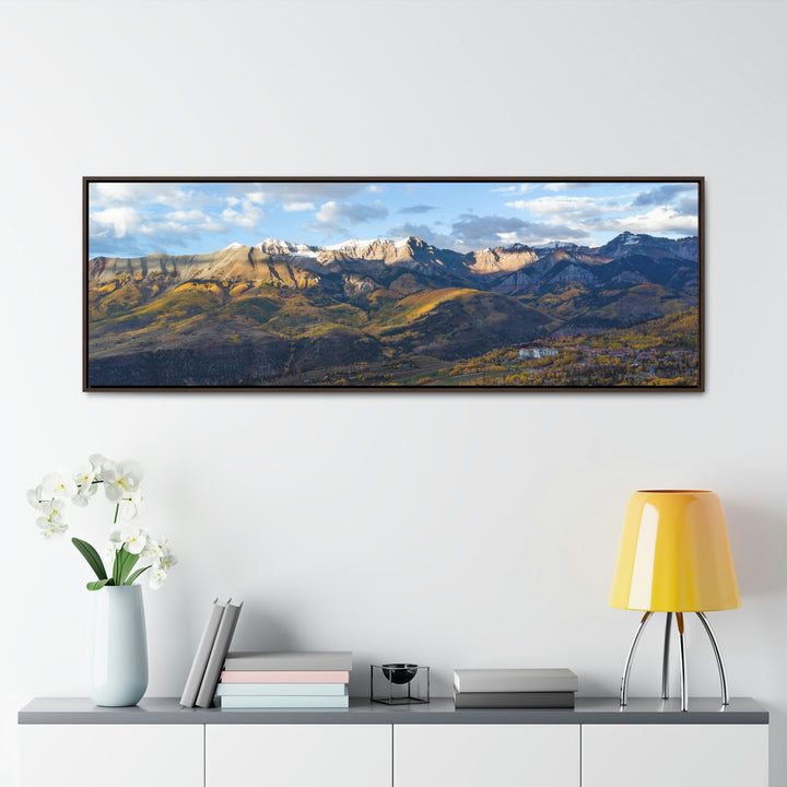 Glowing Mountainside - Canvas with Frame