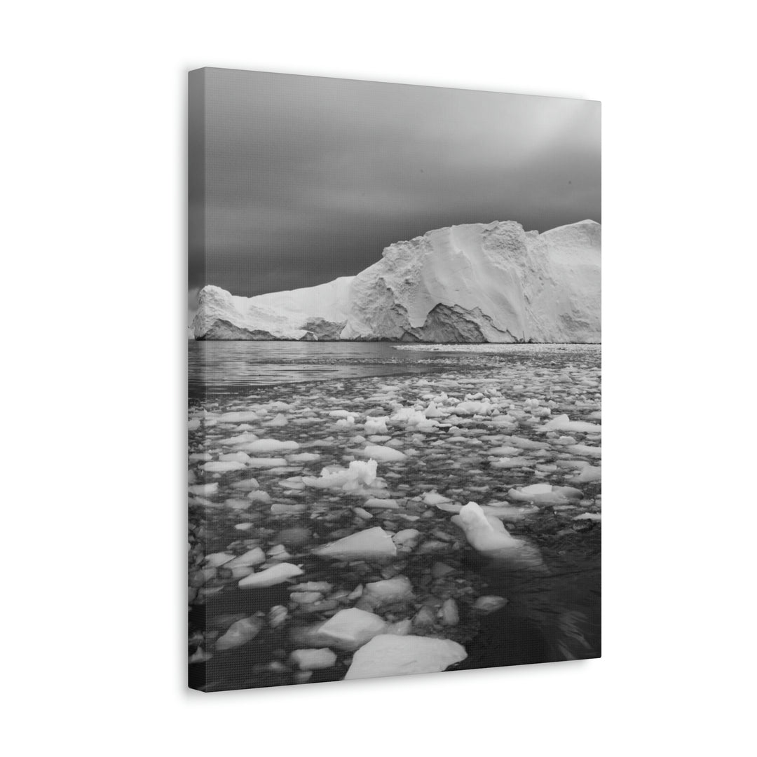 Lane of Ice In Black and White - Canvas