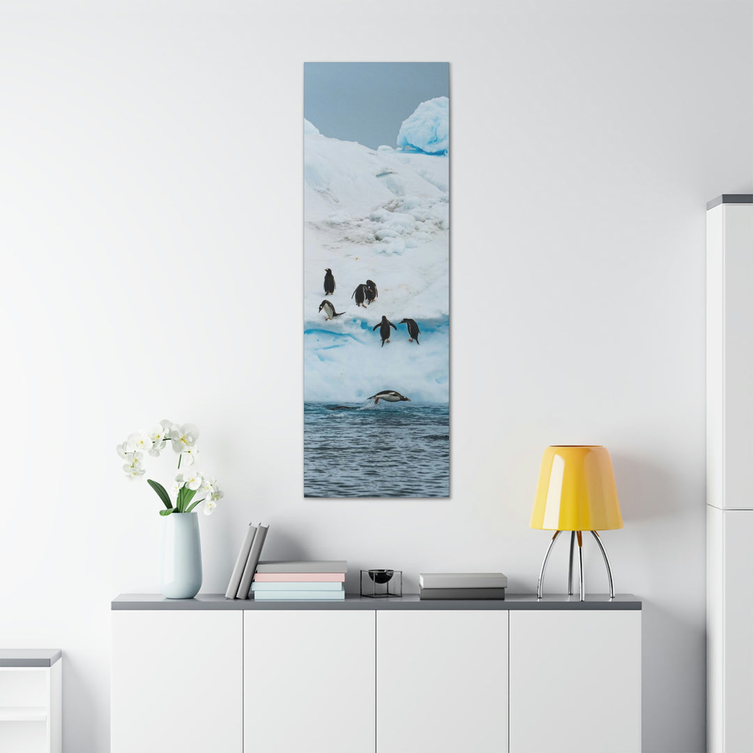 Porpoising Penguin - Canvas