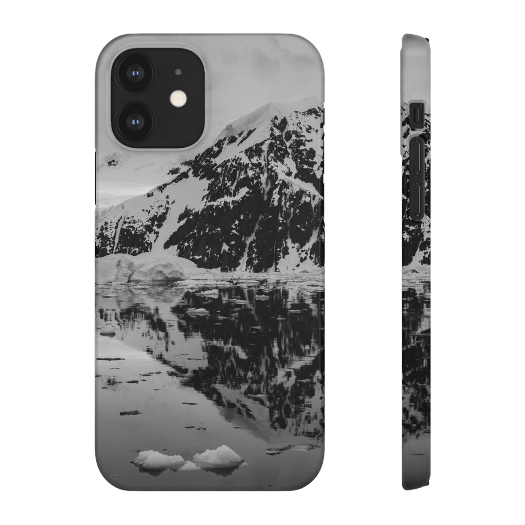 Reflected Calm in Black and White - Phone Case