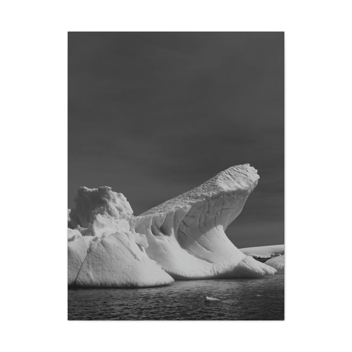 The Angles of an Iceberg in Black and White - Canvas