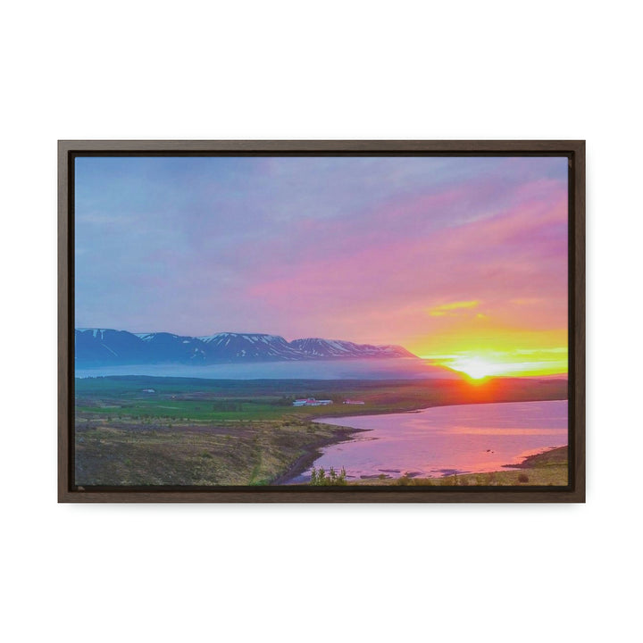 Sunset Over the Fjord Part 2 - Canvas with Frame