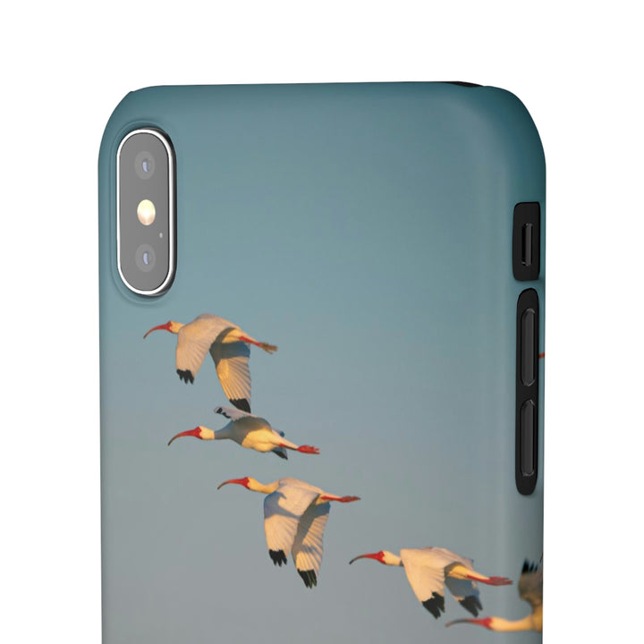 White Ibis in Flight - Phone Case