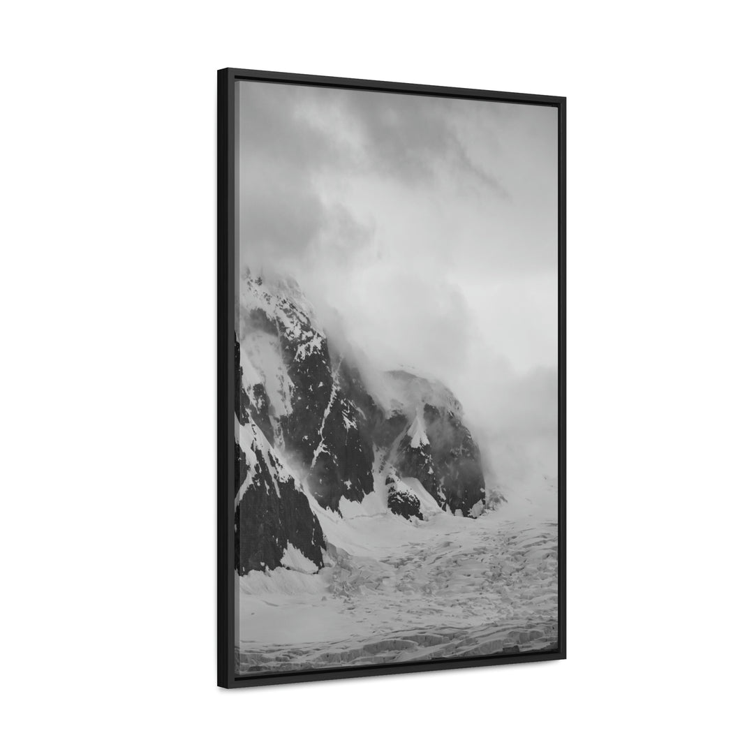 The Mist Descends in Black and White - Canvas with Frame