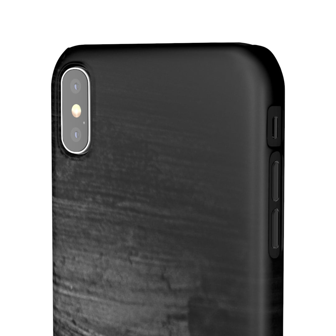 Sedimentary Rock Curves in Black and White - Phone Case