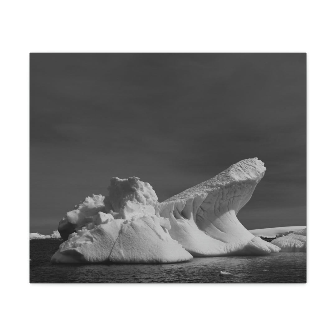 The Angles of an Iceberg in Black and White - Canvas