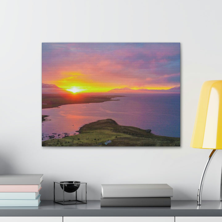 Sunset Over the Fjord Part 1 - Canvas