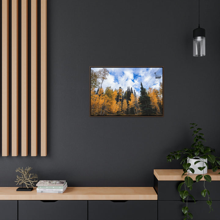 Chairlift in Suspension - Canvas with Frame