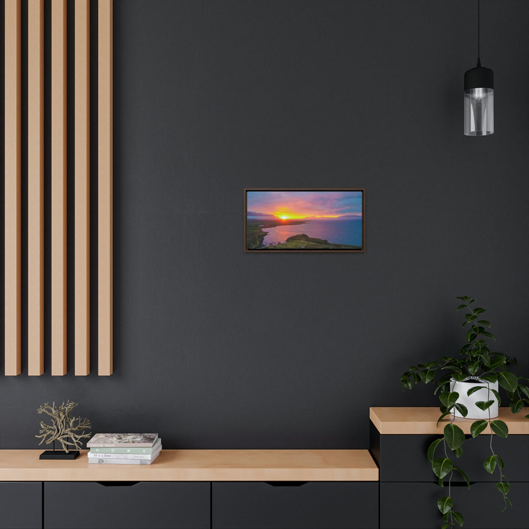 Sunset Over the Fjord Part 1 - Canvas with Frame