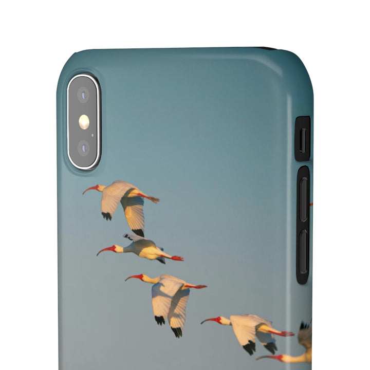 White Ibis in Flight - Phone Case