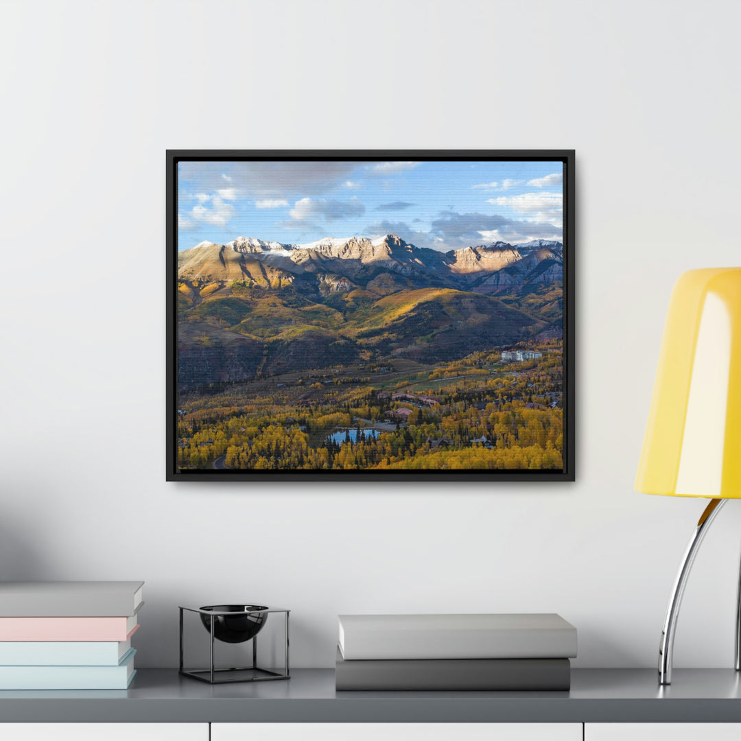 Glowing Mountainside - Canvas with Frame