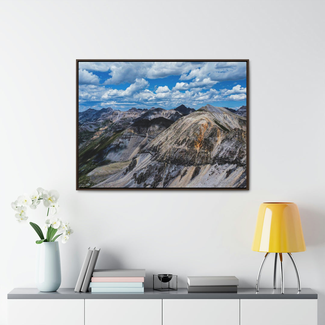 Imogene Pass From the Air - Canvas with Frame