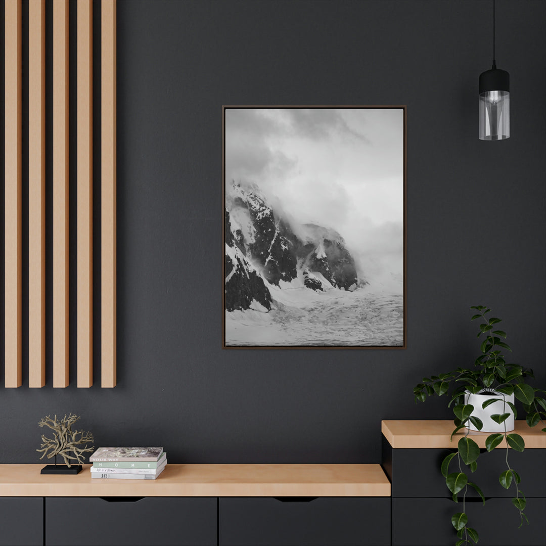 The Mist Descends in Black and White - Canvas with Frame