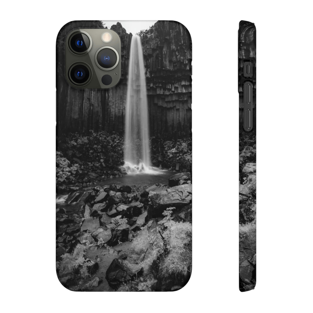 Svartifoss in Black and White - Phone Case