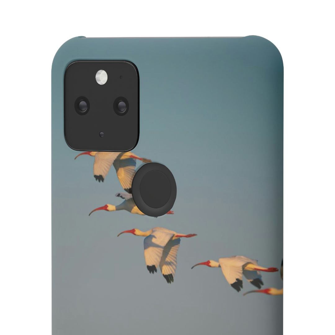 White Ibis in Flight - Phone Case