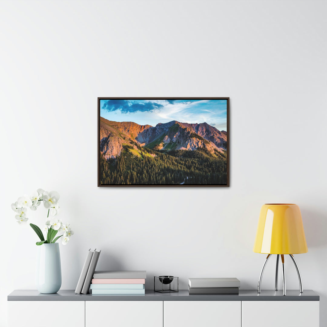 Fading Mountain Light - Canvas with Frame