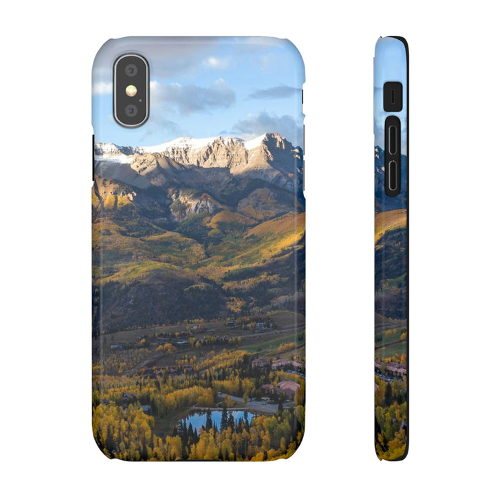 Glowing Mountainside - Phone Case