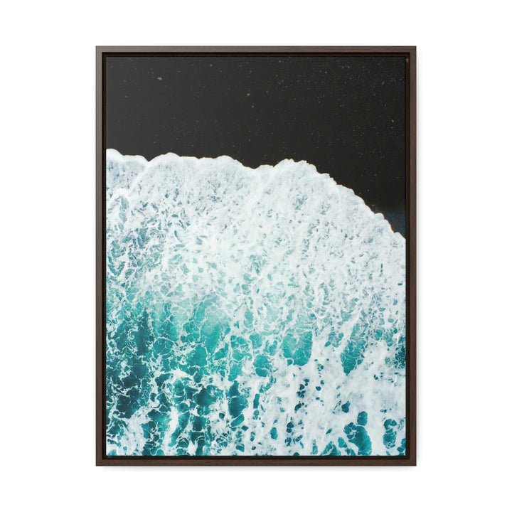 A Wave on Volcanic Sand - Canvas with Frame