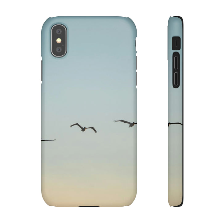 Brown Pelicans in Flight - Phone Case