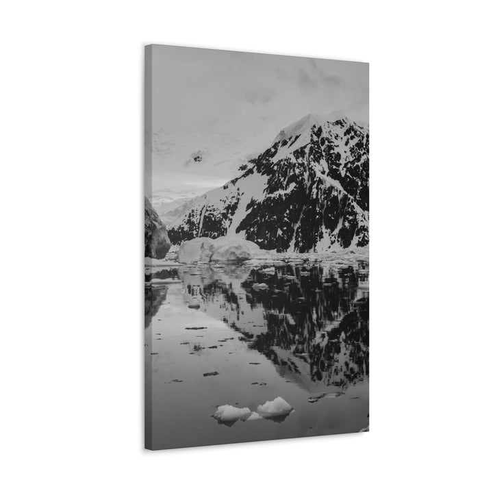 Reflected Calm in Black and White - Canvas