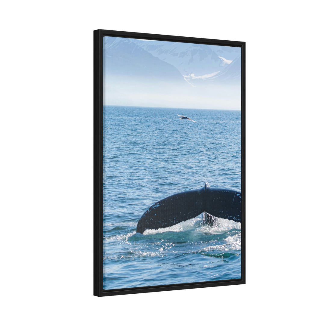 A Whale and A Mountain - Canvas with Frame