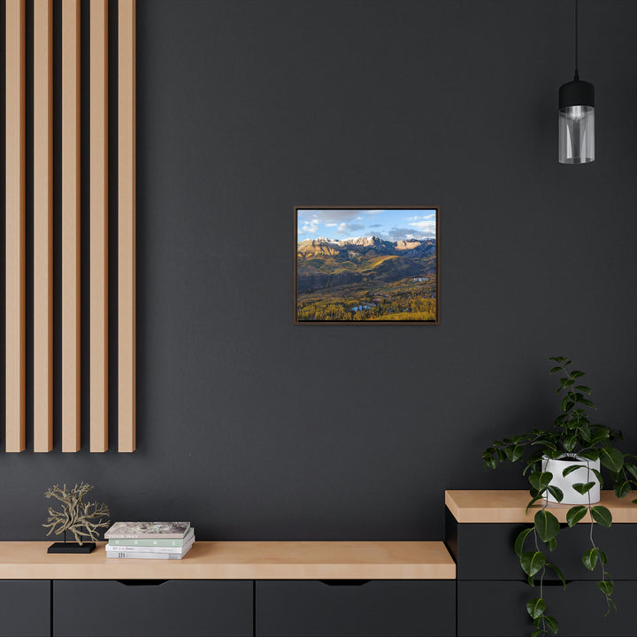 Glowing Mountainside - Canvas with Frame