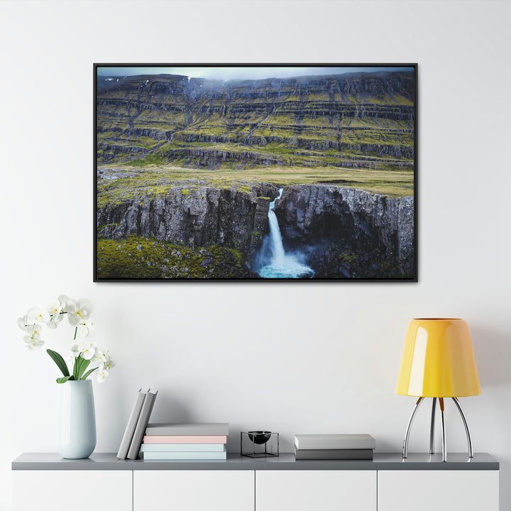 A Remote Waterfall - Canvas with Frame