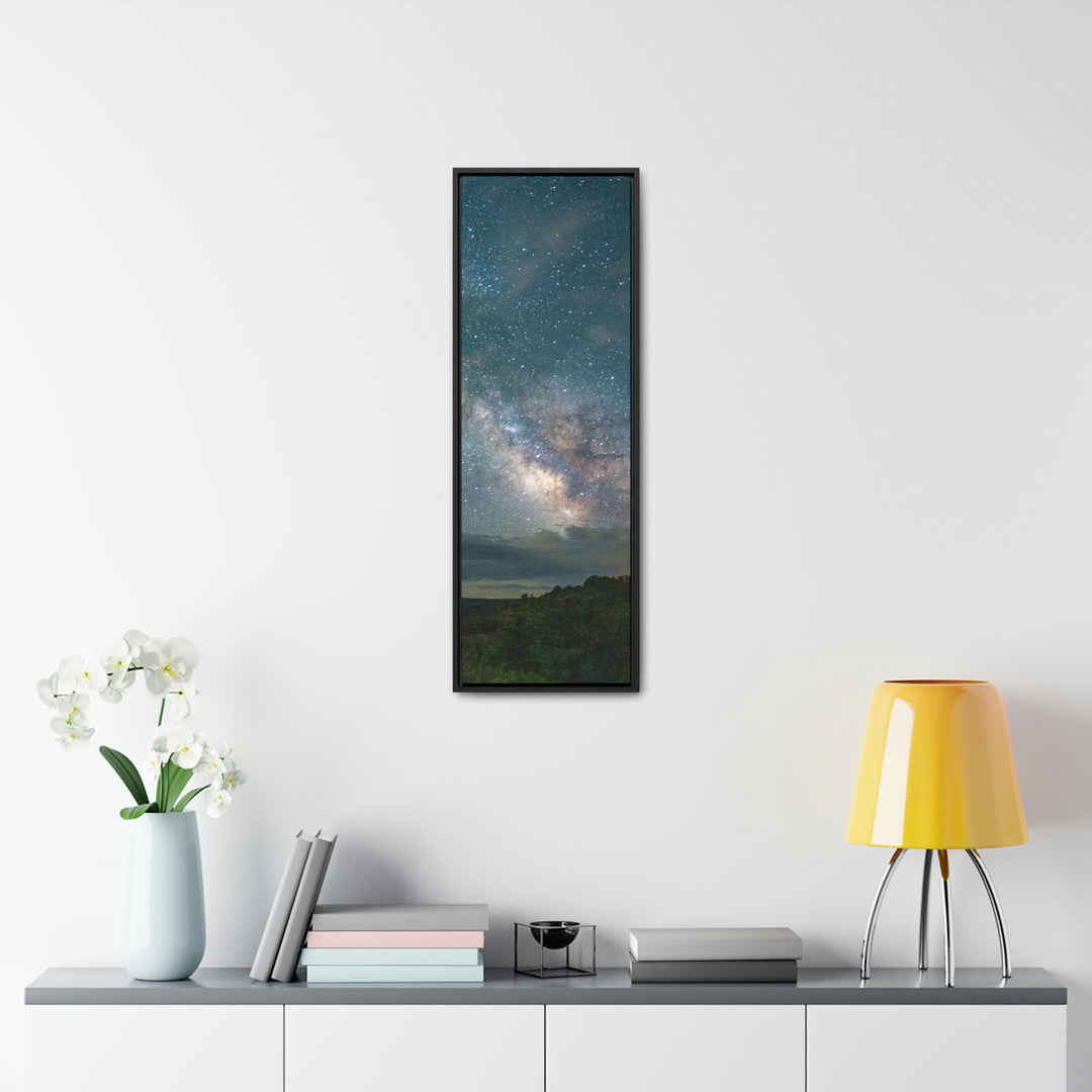 Milky Way Through the Clouds Part 1 - Canvas with Frame