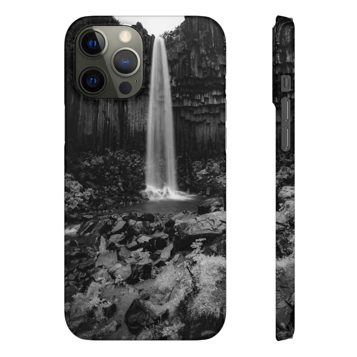 Svartifoss in Black and White - Phone Case