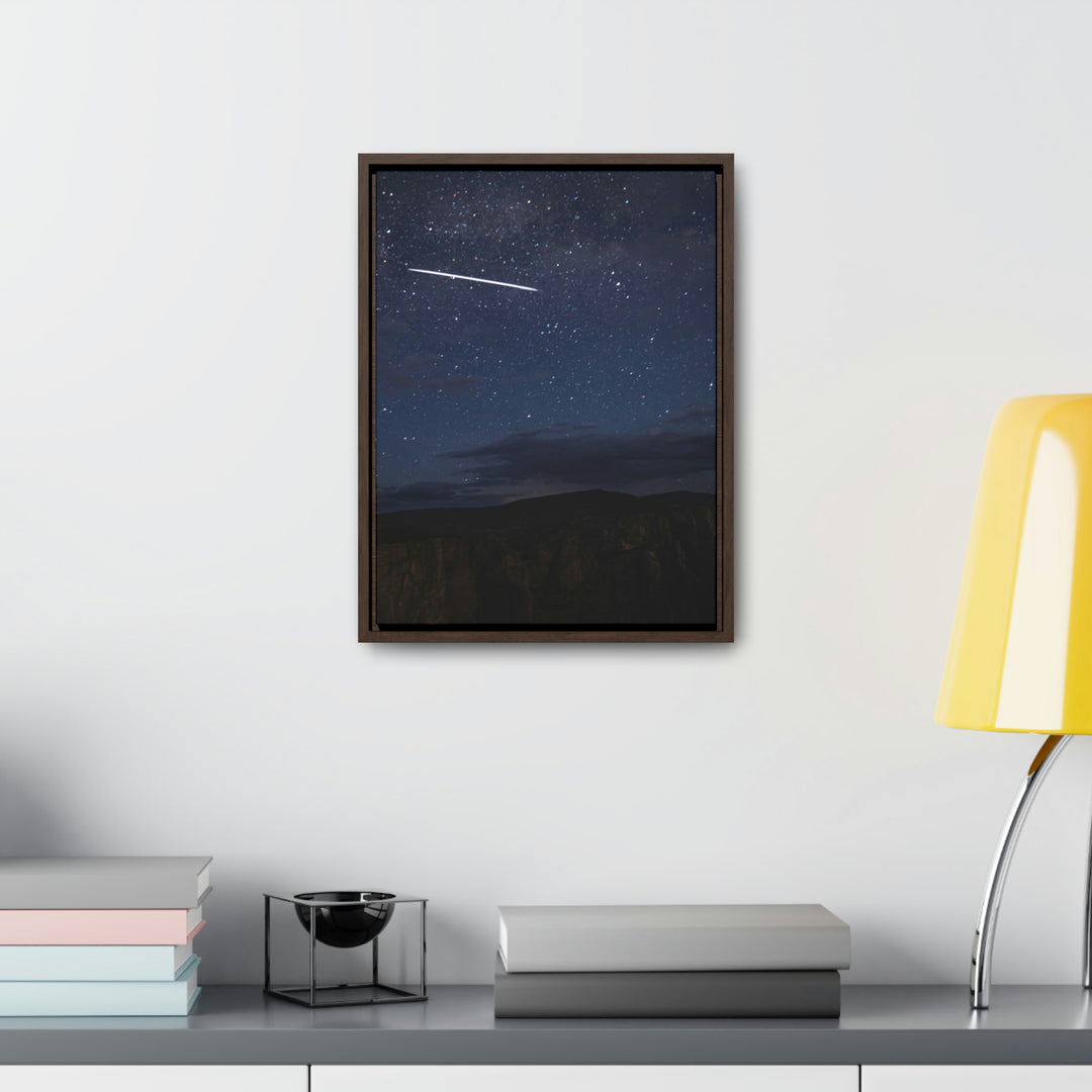 Starlink Above the Canyon - Canvas with Frame